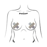 Pastease Plus X Disco Ball Glitter Cross Nipple Pasties