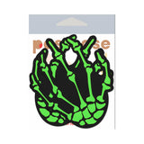 Pastease Zombie UV Reactive Boney Hands Nipple Pasties