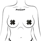 Black Petites Crosses Pasties - 2 Pack