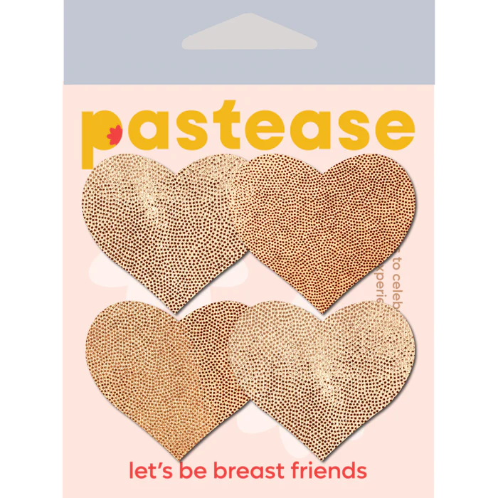 Pastease Petites Liquid Hearts Pasties in Rose Gold - 2-Pack