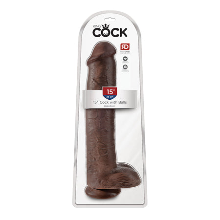 King Cock 15 in. Realistic Dildo - All Colors