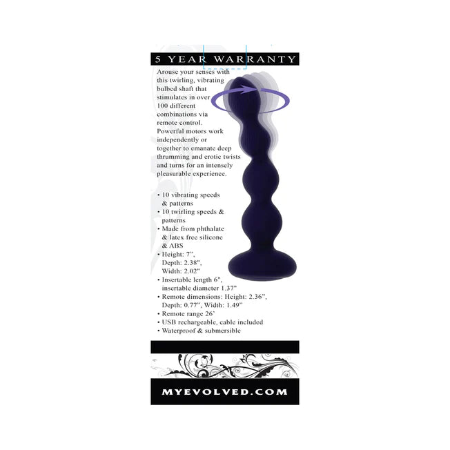 Pleasure Orbit Vibrating Anal Beads With Remote