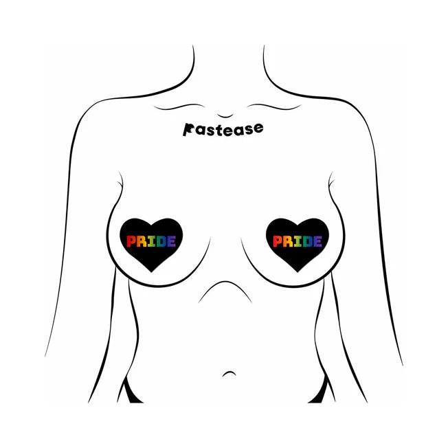 Pride Black Heart Pasties