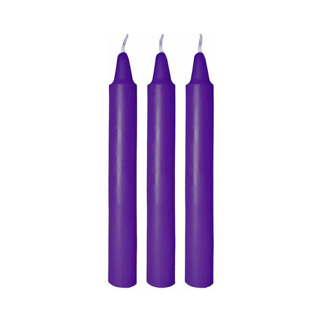 3 pack of purple drip candles