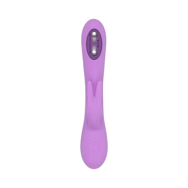 Purple Beaded Dual Stimulator Vibrator