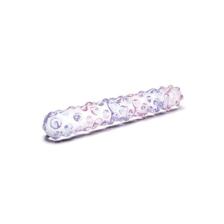 Purple Rose Nubby Glass Dildo 9 inch