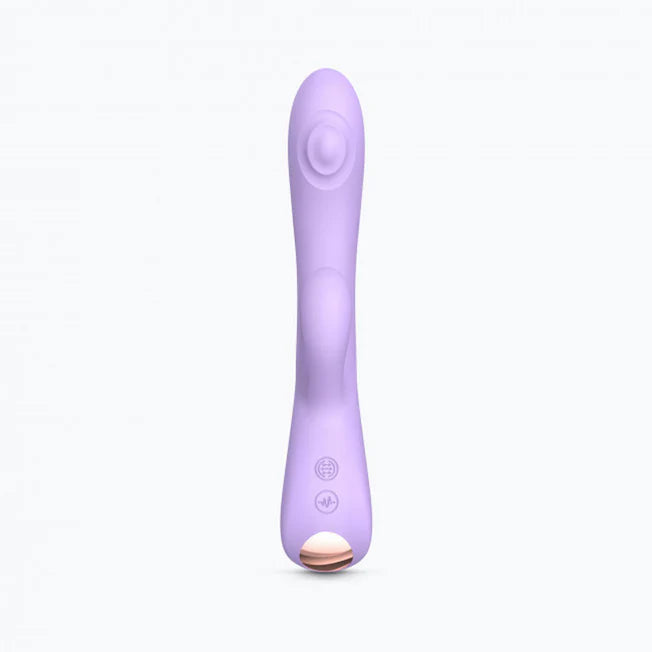 Bunny & Clyde Tapping Dual Stimulator Vibrator - Purple