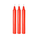3 pack of red drip candles