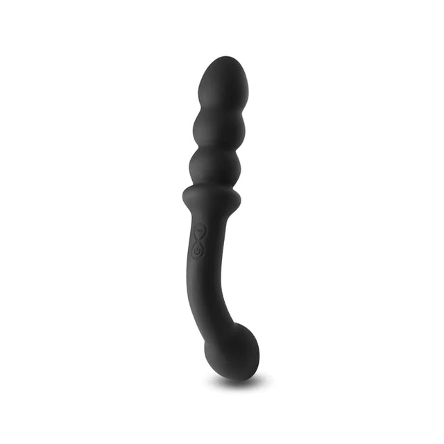 black silicone vibrating anal probe