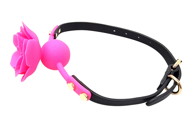 Ple'sur Breathable Flower Ball Gag - Pink