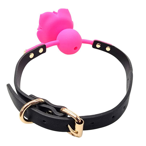 Ple'sur Breathable Flower Ball Gag - Pink