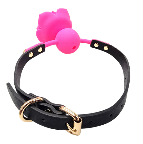 Ple'sur Breathable Flower Ball Gag - Pink