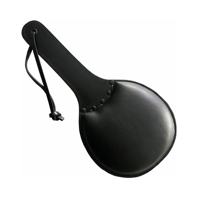 Black Leather Padded Ping Pong Paddle