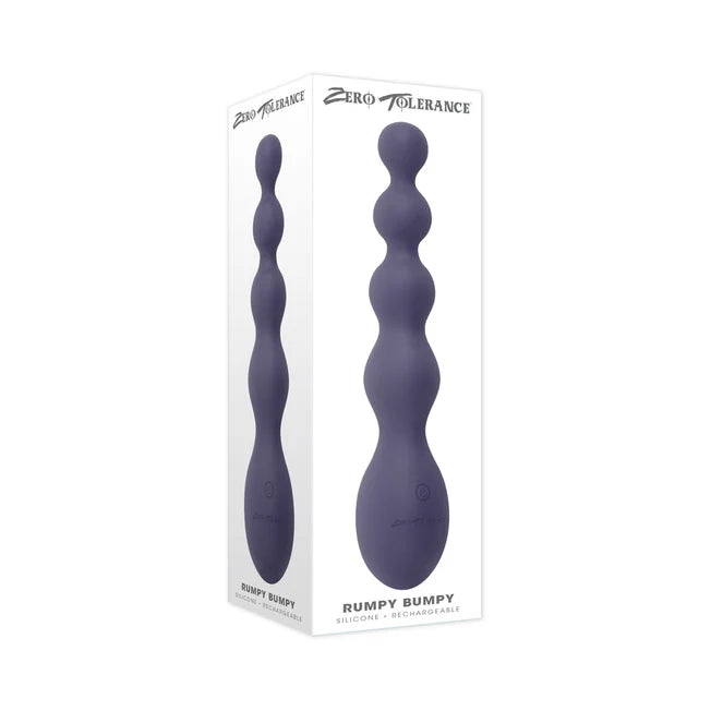 Rumpy Bumpy Beaded Anal Vibrator - Purple