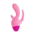 pink silicone triple stimulating vibrator