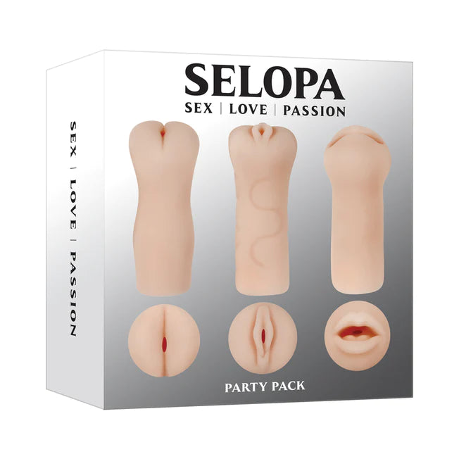 Selopa Party Pack Strokers 3 Pack - Light -Tan