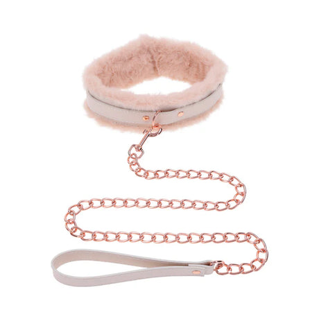 Sex & Mischief Peaches 'n CreaMe Fur Collar & Leash