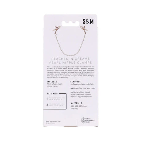 Sex & Mischief Peaches 'n CreaMe Pearl Nipple Clamps