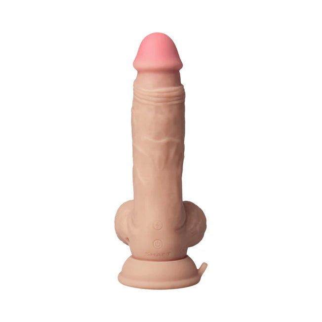 Shaft Model A Vibrating Silicone 7.5 inch Dildo 