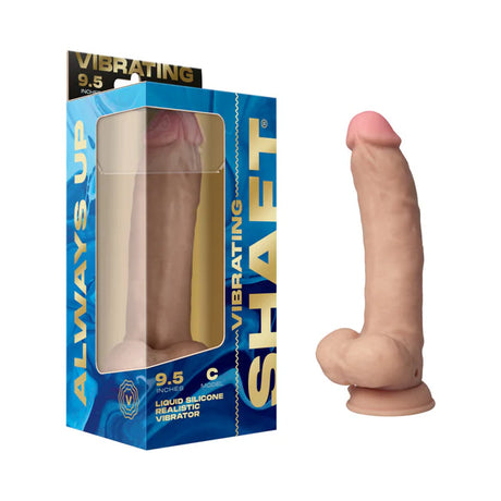 Shaft Model C Vibrating 9.5 in Dual Density Silicone Dildo