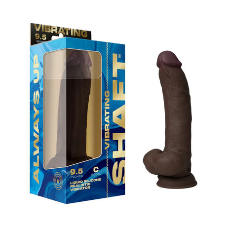 Shaft Model C Vibrating 9.5 in Dual Density Silicone Dildo