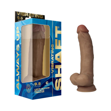 Shaft Model C Vibrating 9.5 in Dual Density Silicone Dildo