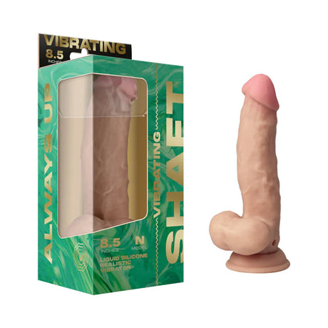 Shaft Model N Vibrating 8.5 in Dual Density Silicone Dildo