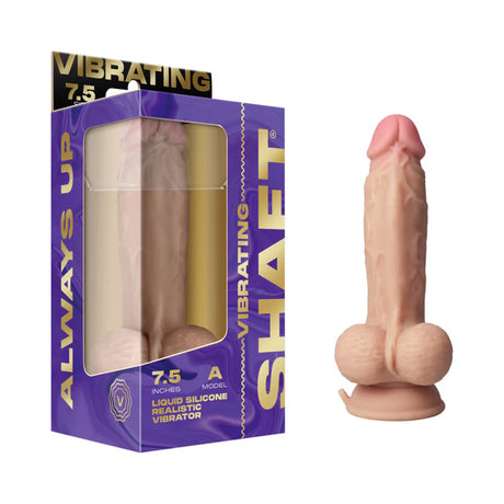 Shaft Model A Vibrating Silicone 7.5 inch Dildo Pine