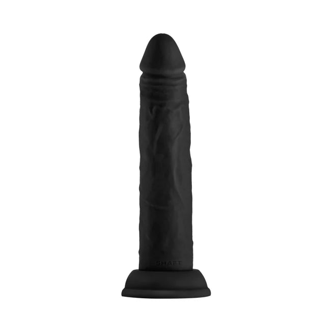 Shaft Model J 7.5 Inch Black Silicone Dildo
