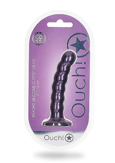 Ouch! Beaded Silicone 5 in. G-Spot Dildo - All Colors