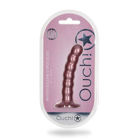 Ouch! Beaded Silicone 5 in. G-Spot Dildo - All Colors