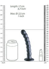 Ouch! Beaded Silicone 6.5 in. G-Spot Dildo - All Colors