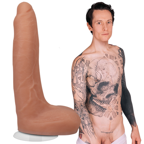 Signature Cocks Owen Gray 8 in. Dual Density Silicone Dildo