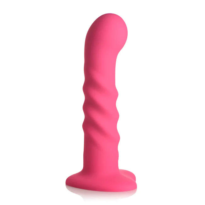 Simply Sweet 7 inch Ribbed Vibrating Dildo