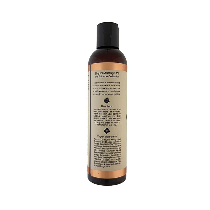 an 8.5 ounce bottom of sliquid cedar mint massage oil for wife