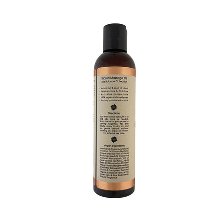 an 8.5 ounce bottom of sliquid cedar mint massage oil for wife