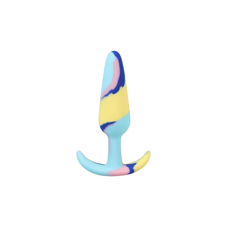 small mulitcolor butt plugs with a t base