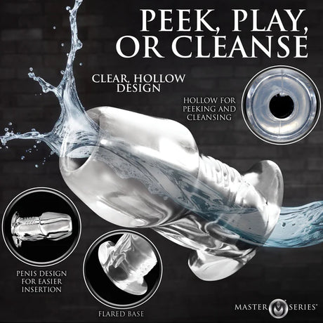 Clear Hollow Anal Plug