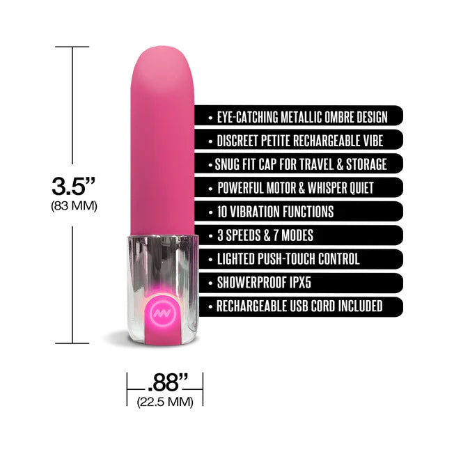 Nixie Smooch Rechargeable Lipstick Vibrator - All Colors Tazzle Nixie Smooch Rechargeable Lipstick Vibrator - All Colors Tazzle