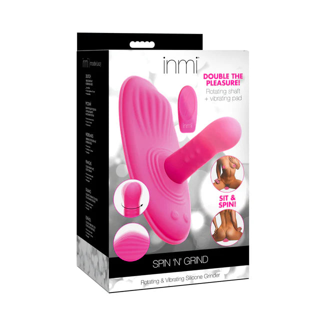 Spin 'N' Grind Rotating & Vibrating Silicone Grinder pink