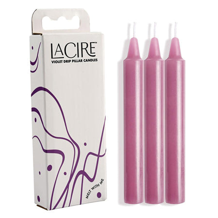 LaCire Drip Pillar Candles 3-Pack - All Colors