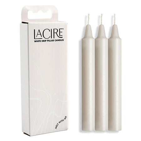 LaCire Drip Pillar Candles 3-Pack - All Colors