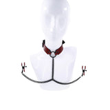 Sportsheets Saffron Collar with Nipple Clamps