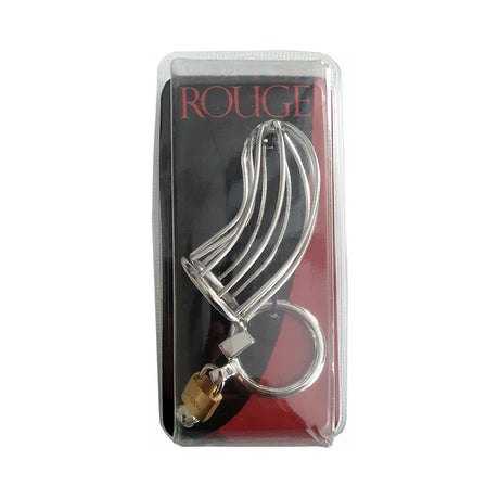 Stainless Steel 4.5in Chastity Cock Cage with Padlock