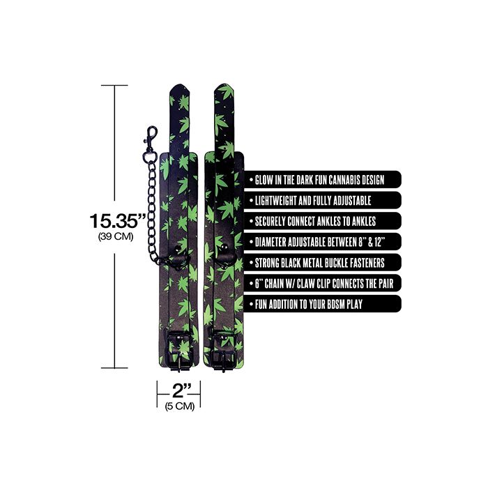 Stoner Vibes Glow in the Dark Ankle Cuffs