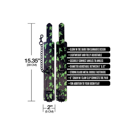 Stoner Vibes Glow in the Dark Ankle Cuffs