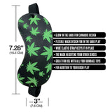 Stoner Vibes Glow In The Dark Marijuana Leaf Blindfold