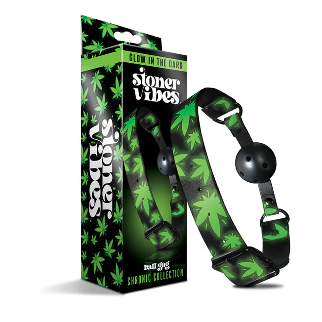 Stoner Vibes Chronic Glow in the Dark Breathable Ball Gag