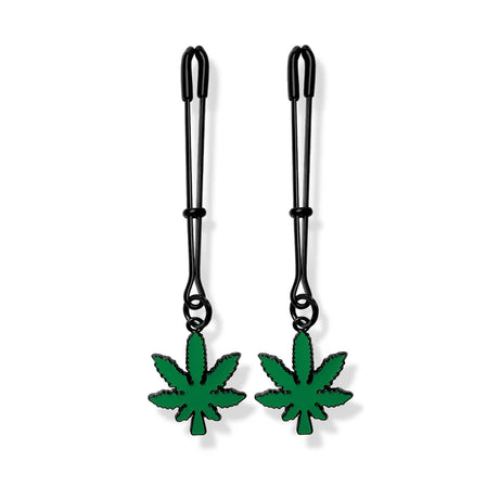 Stoner Vibes Marijuana Leaf Nipple Clamps