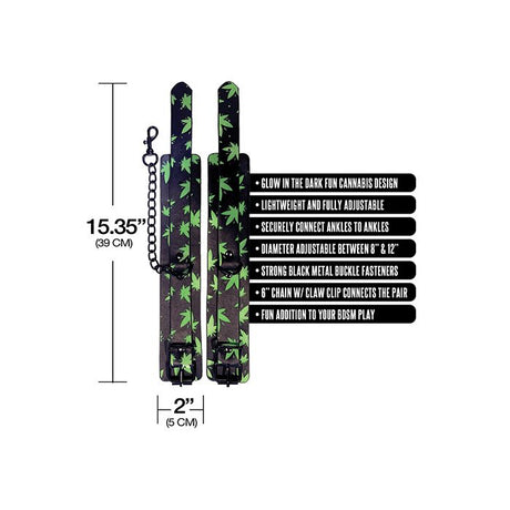 Stoner Vibes Glow in the Dark Wrist Cuffs